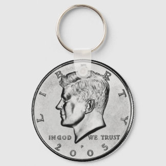 John F Kennedy Half Dollar Coin key chain. Keychain