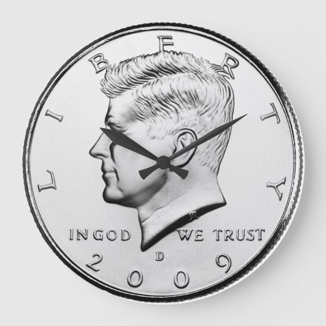John F. Kennedy Half-Dollar Large Clock (Front)