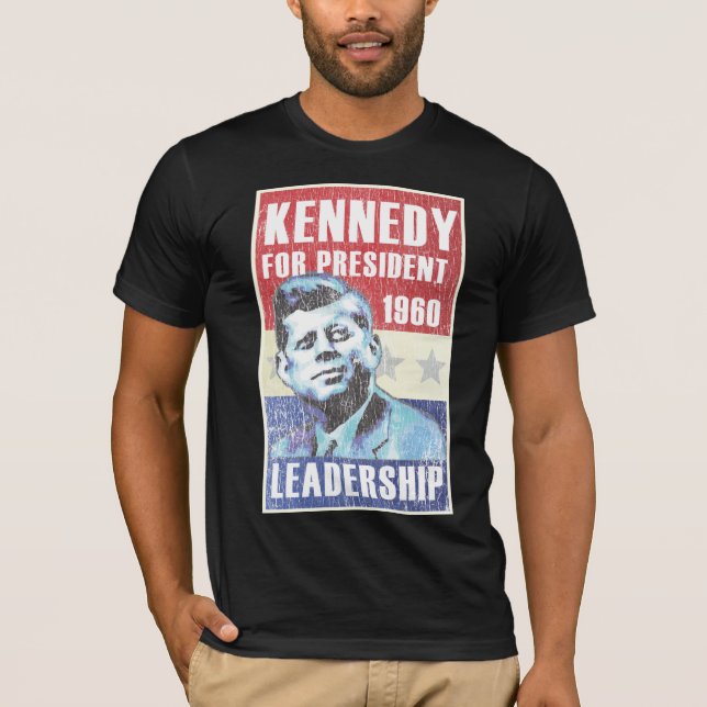 John F. Kennedy Historic Presidential Poster T-Shirt (Front)