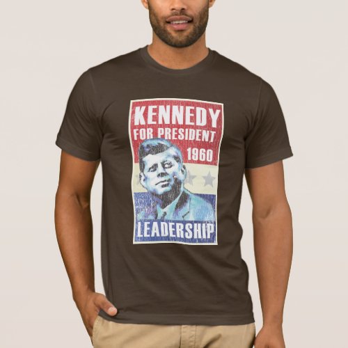 John F Kennedy Historic Presidential Poster T_Shirt