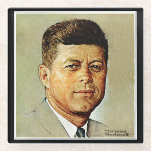 John F. Kennedy IN MEMORIAM 2 Glass Coaster