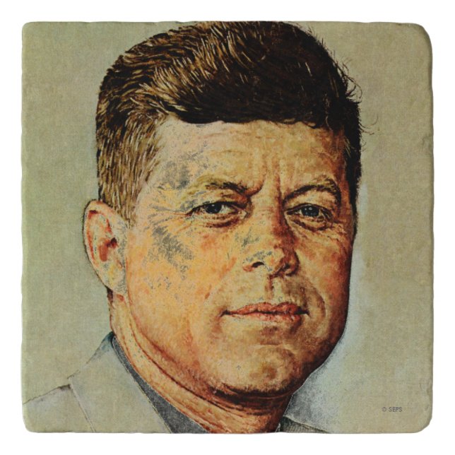 John F. Kennedy IN MEMORIAM Trivet (Front)