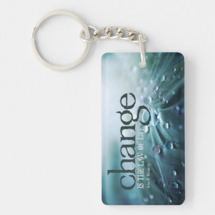 John F. Kennedy Inspirational Quote "Change" Keychain