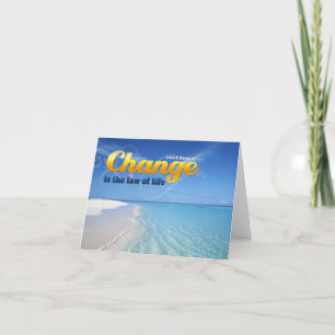 John F. Kennedy Inspirational Quote "Change" Letterpress Thank You Card
