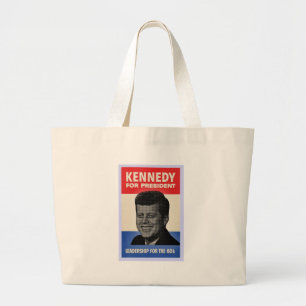 John F Kennedy Large Tote Bag