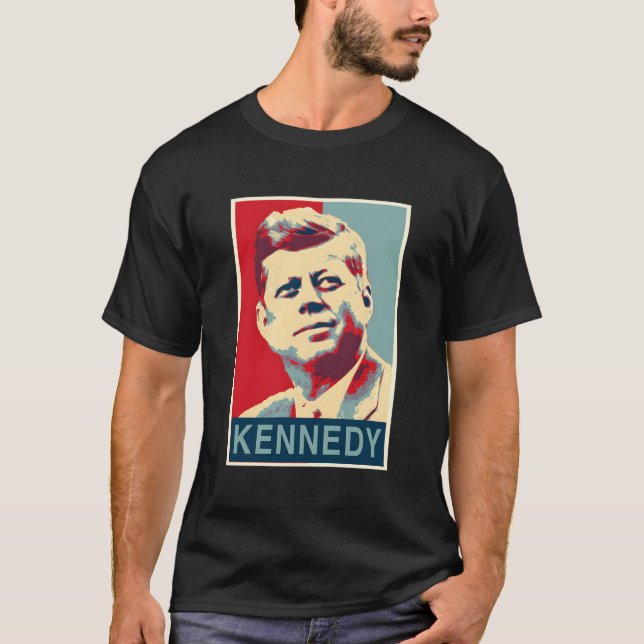 John F Kennedy - Obama Style T-Shirt (Front)