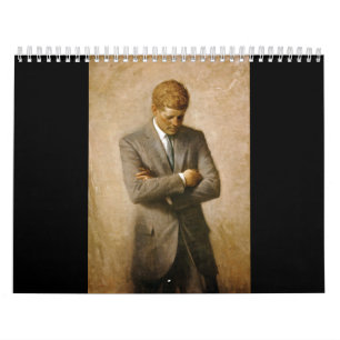 John F Kennedy Official Portrait by Aaron Shikler Calendar