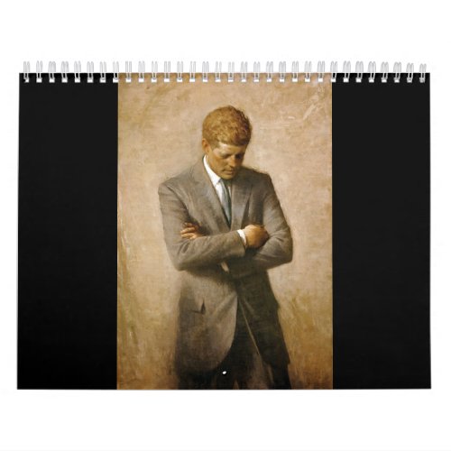 John F Kennedy Official Portrait by Aaron Shikler Calendar