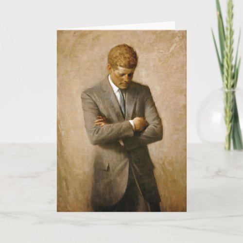 John F Kennedy Official Portrait by Aaron Shikler Card