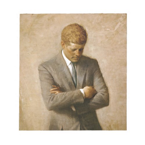 John F Kennedy Official Portrait by Aaron Shikler Notepad