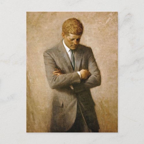John F Kennedy Official Portrait by Aaron Shikler Postcard