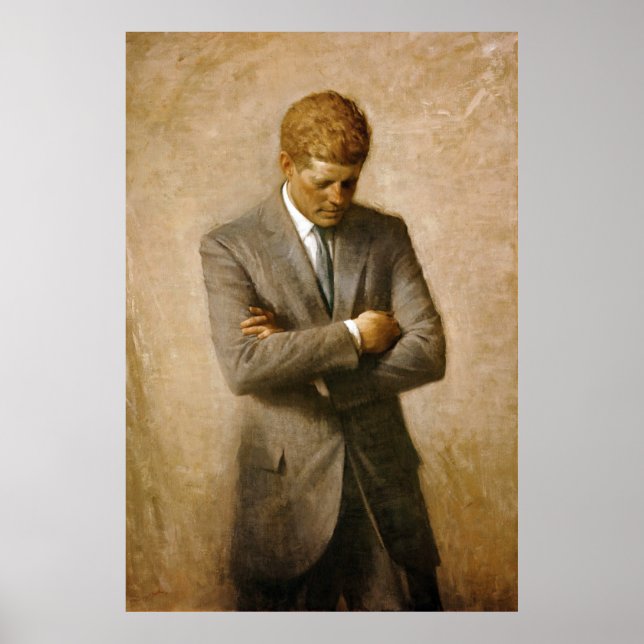 John F Kennedy Official Portrait by Aaron Shikler Poster (Front)