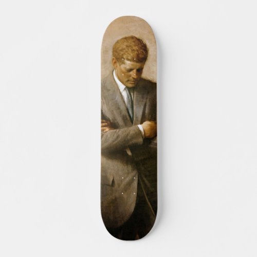 John F Kennedy Official Portrait by Aaron Shikler Skateboard