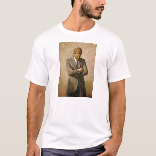 John F Kennedy Official Portrait by Aaron Shikler T_Shirt