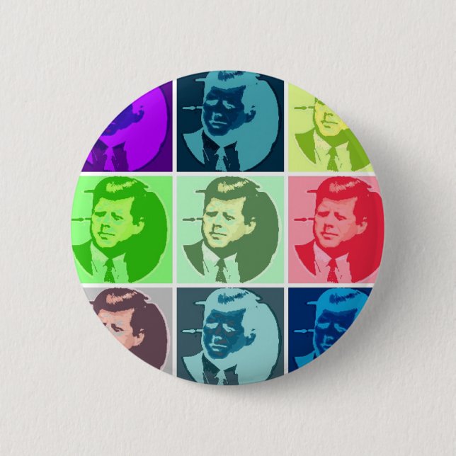 John F Kennedy Pinback Button (Front)