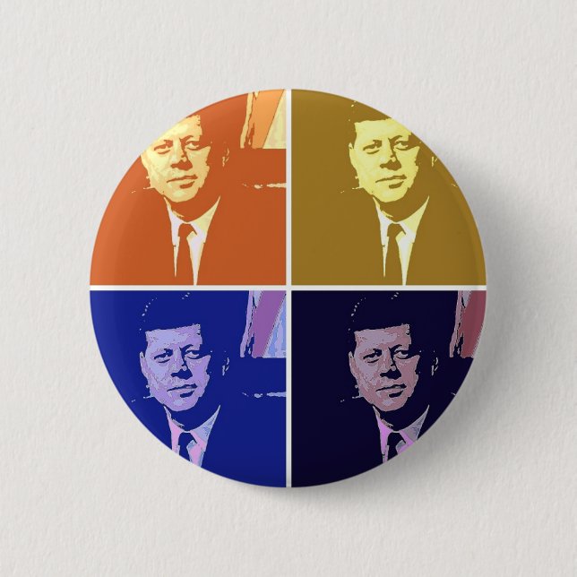 John F Kennedy Pinback Button (Front)