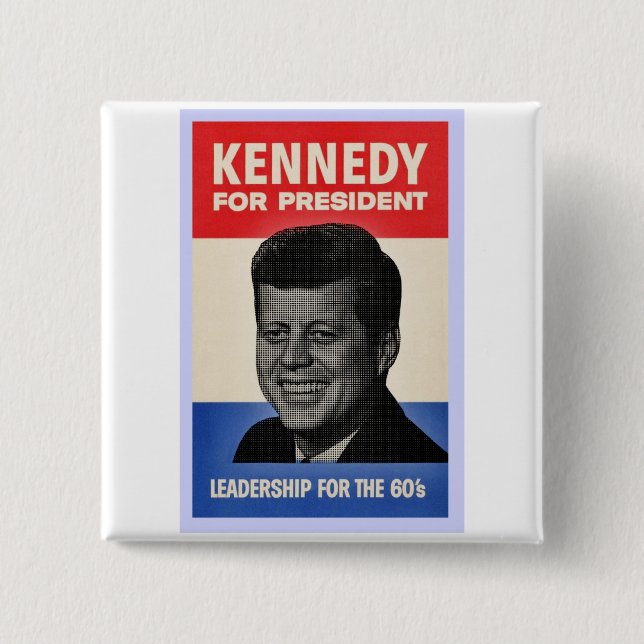 John F Kennedy Pinback Button (Front)