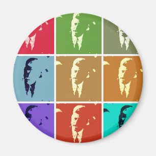 John F Kennedy Pop Art Magnet