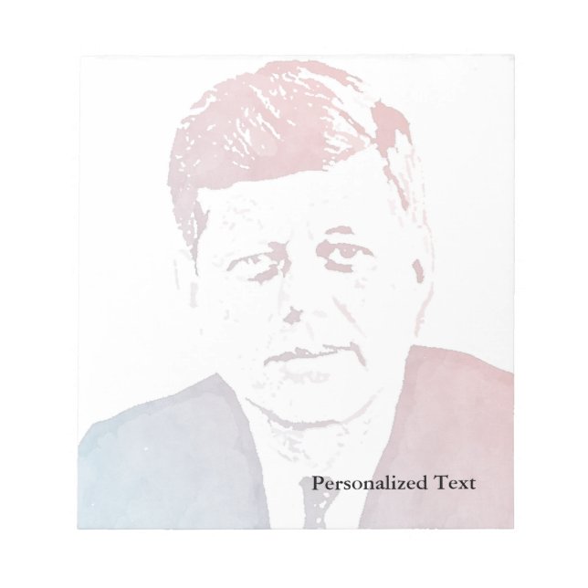 John F. Kennedy Pop Art Portrait Notepad (Front)