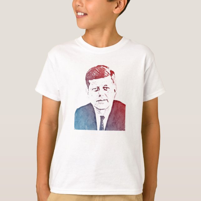 John F. Kennedy Pop Art Portrait T-Shirt (Front)