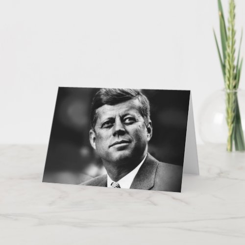 John F Kennedy President Holiday Card