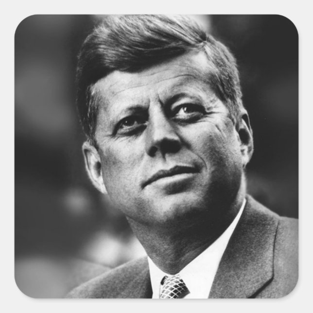 John F Kennedy President Square Sticker (Front)