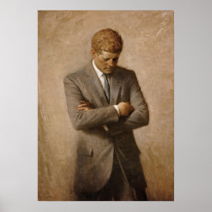 John F. Kennedy Presidential Portrait Painting Poster