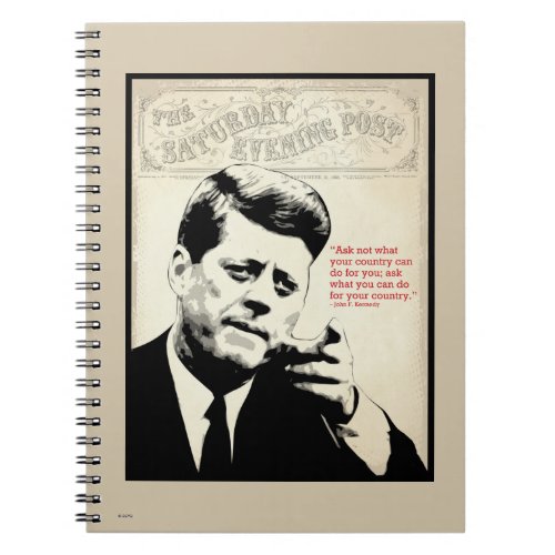 John F Kennedy Quote Notebook