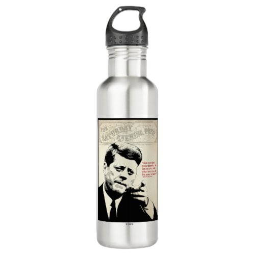 John F Kennedy Quote Stainless Steel Water Bottle