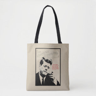 John F. Kennedy Quote Tote Bag