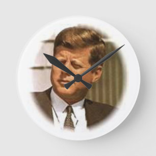 John F Kennedy Round Clock