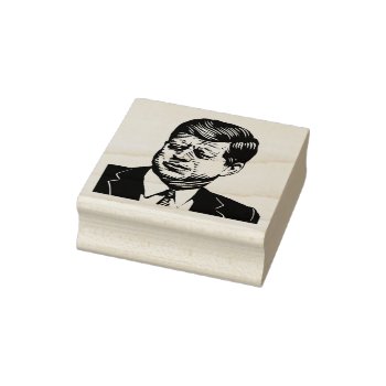 John F Kennedy Rubber Stamp by timfoleyillo at Zazzle