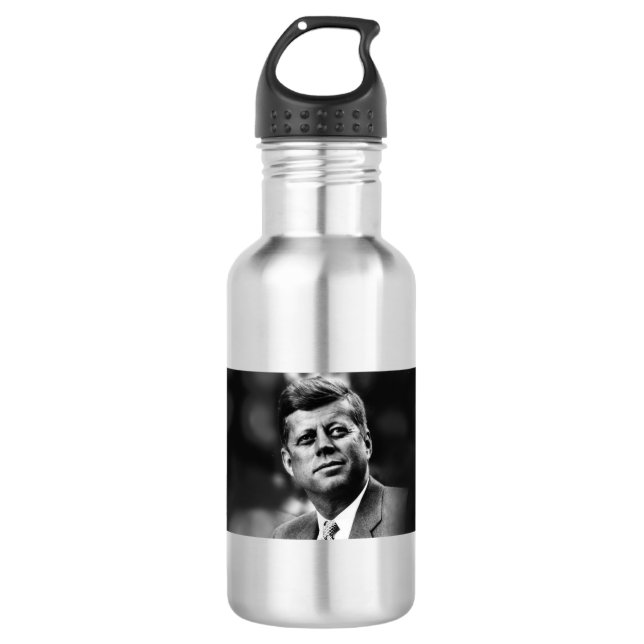 John F Kennedy Stainless Steel Water Bottle (Front)