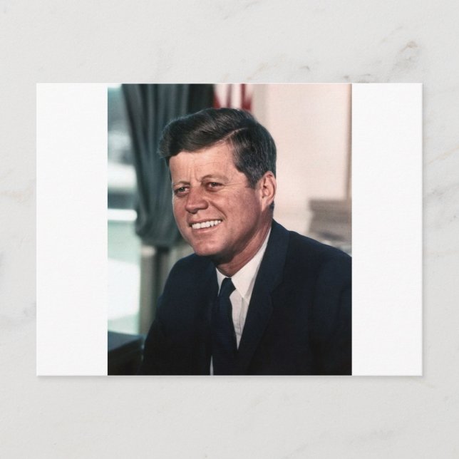 John F. Kennedy White House Color Portrait Postcard (Front)