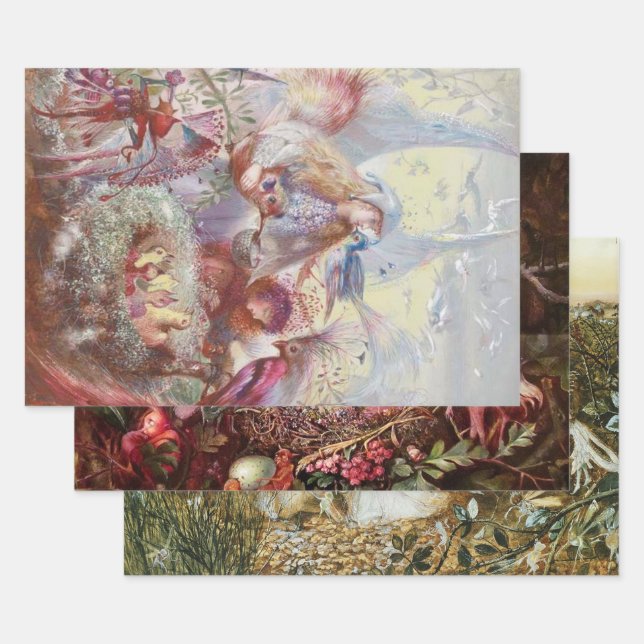 John Fitzgerald Fantasy Fine Art Fairy Wrapping Paper Sheets (Set)