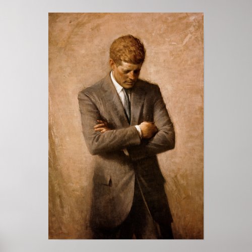 John Fitzgerald Kennedy by Aaron Shikler Poster