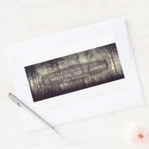 John Fitzgerald Kennedy Inspirational Quote Repair Rectangular Sticker