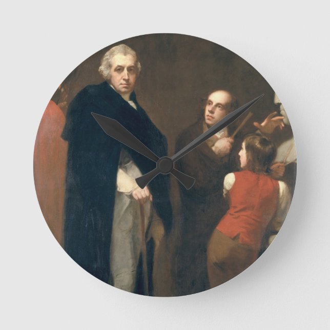 John Flaxman (1755-1826) modeling his bust of Wil Round Clock (Front)