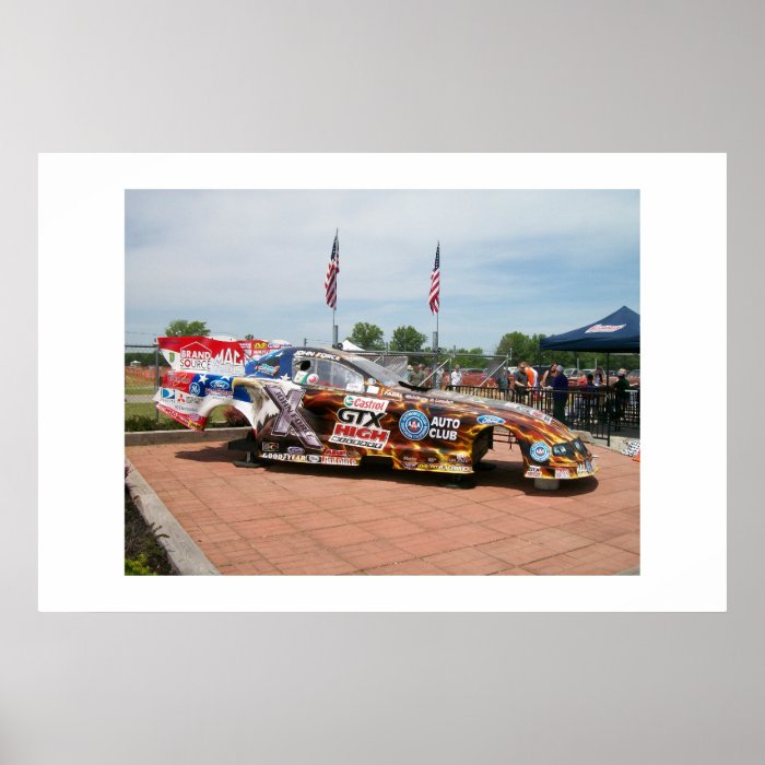 John Force Top Fuel Funny Car Body Print