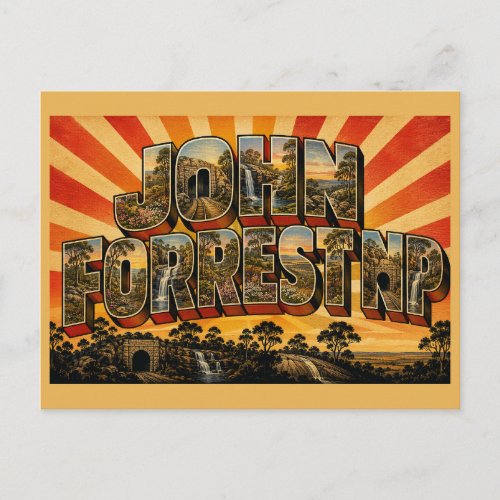 John Forrest WA Australia Oldest National Park Art Postcard