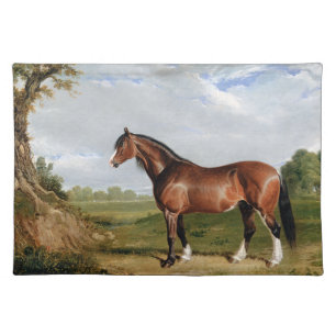 John Frederick Herring A Clydesdale Stallion Cloth Placemat