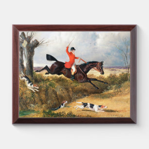 John Frederick Herring   Foxhunting- Clearing a .. Award Plaque
