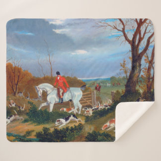 John Frederick Herring The Suffolk Hunt 1833 Sherpa Blanket