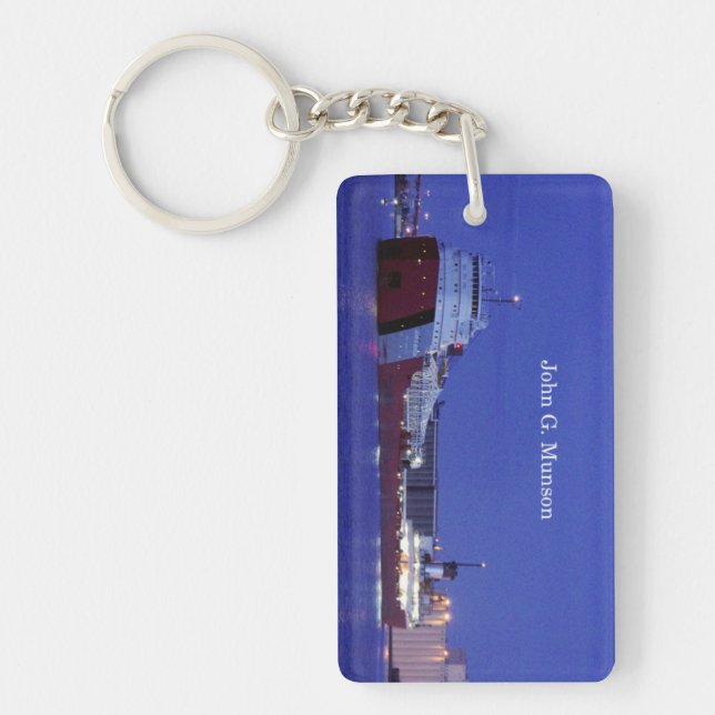 John G. Munson rectangle key chain (Front)