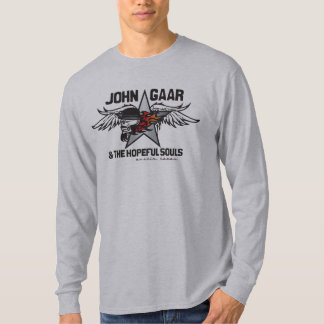 John Gaar Flaming Skull Mens Long Sleeve T-Shirt