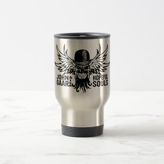 John Gaar Flying Skull Travel Mug (Center)