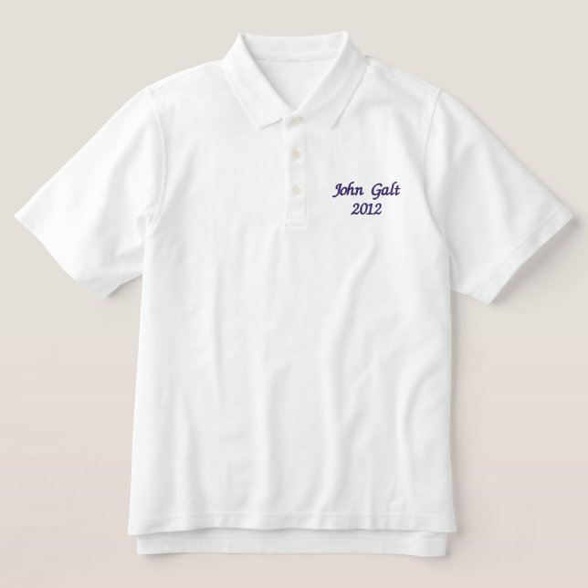 John Galt  2016 Embroidered Polo Shirt (Design Front)