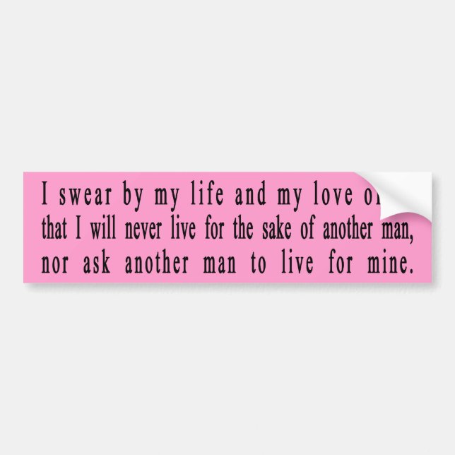 John Galt Oath bumper sticker (Front)