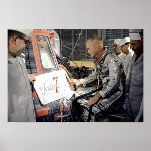 John Glenn Helps With Friendship 7 Poster