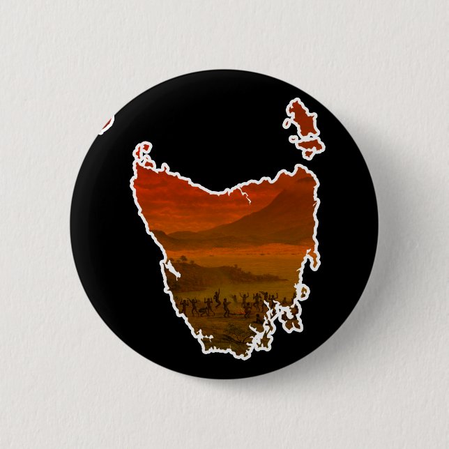John Glover Van Diemen's Land Tasmania Aboriginal Button (Front)